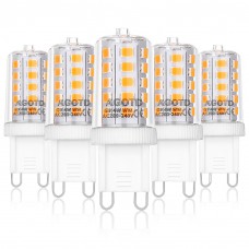 AGOTD 4W G9 LED Bulb, 2700k Warm White No Flicker Non-Dimmable  Pack of 5